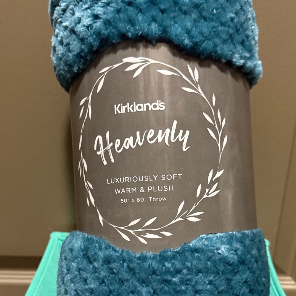 Kirklands Heavenly Teal Plush Throw